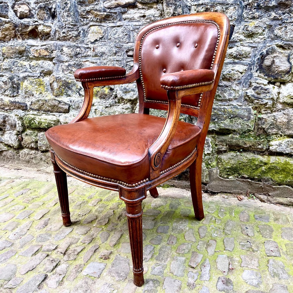 A mid Victorian mahogany desk chair View II