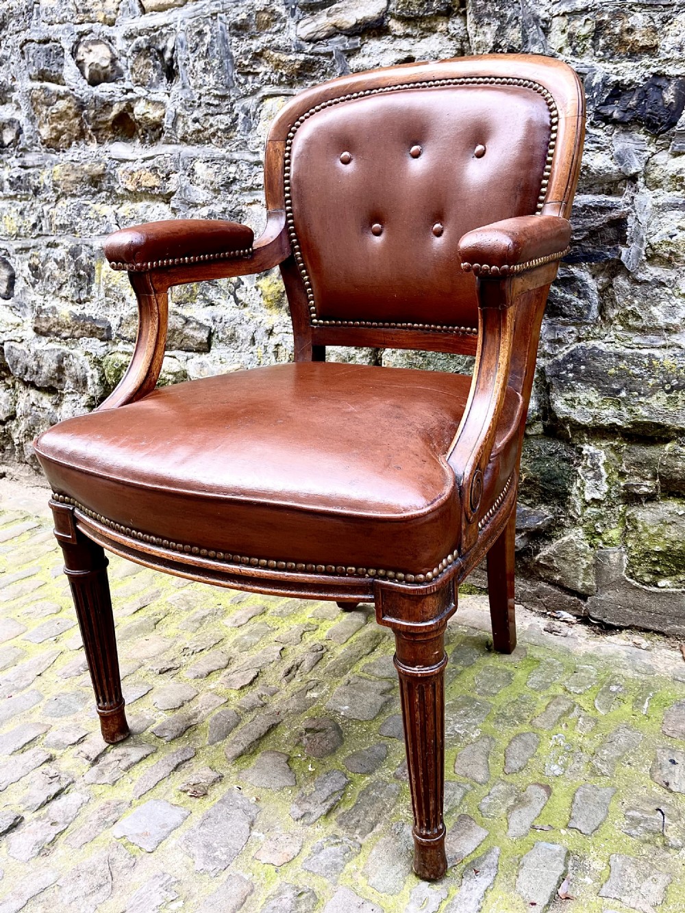 A mid Victorian mahogany desk chair View III