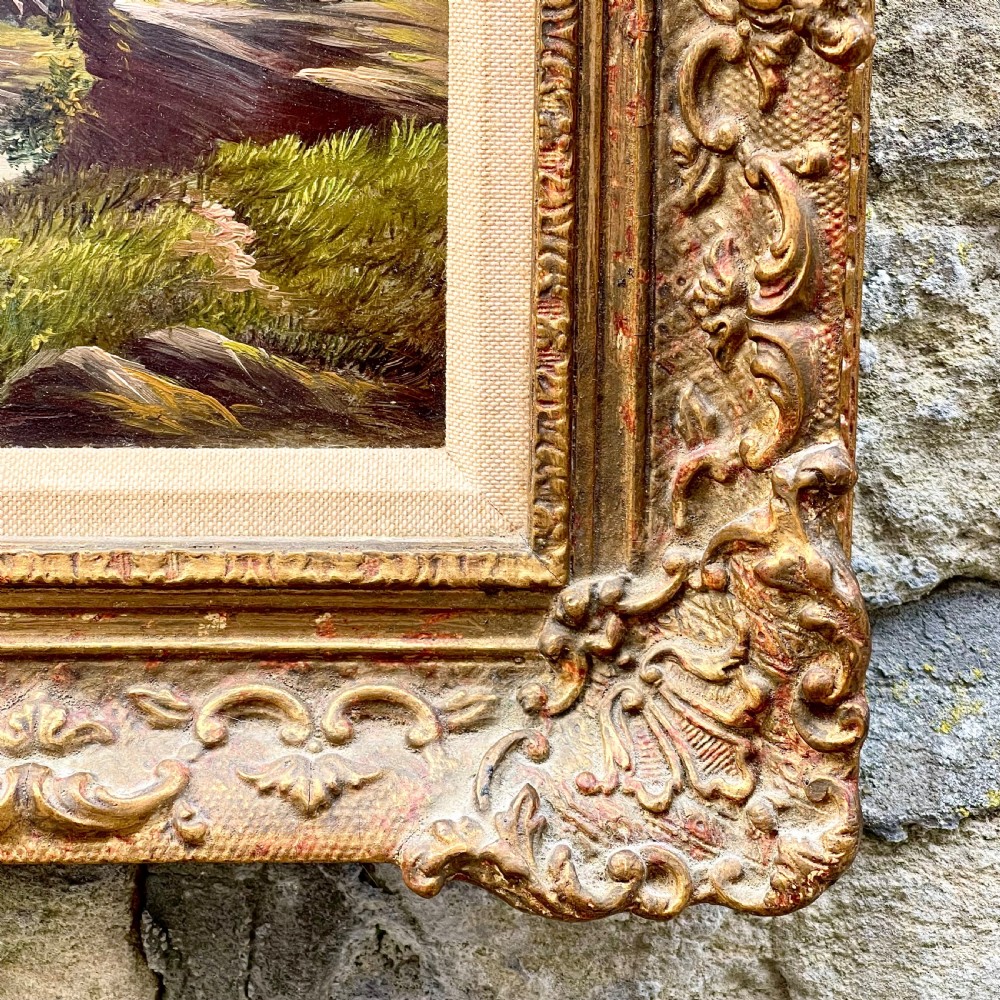 An oil painting on board of the River Wye View III