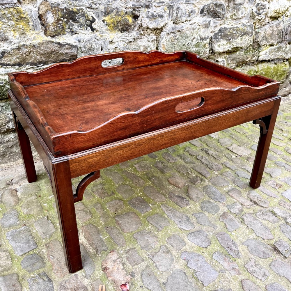 A late 19th century mahogany tray-top coffee table View III