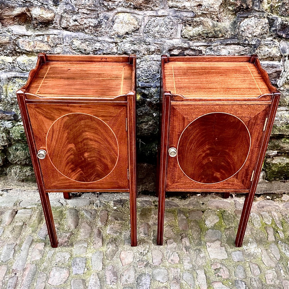 A pair of late 19th century bedside tables View II