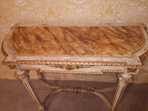 MID 19TH C PAINTED PINE CONSOLESIDE TABLE - ADDITIONAL PHOTO 1