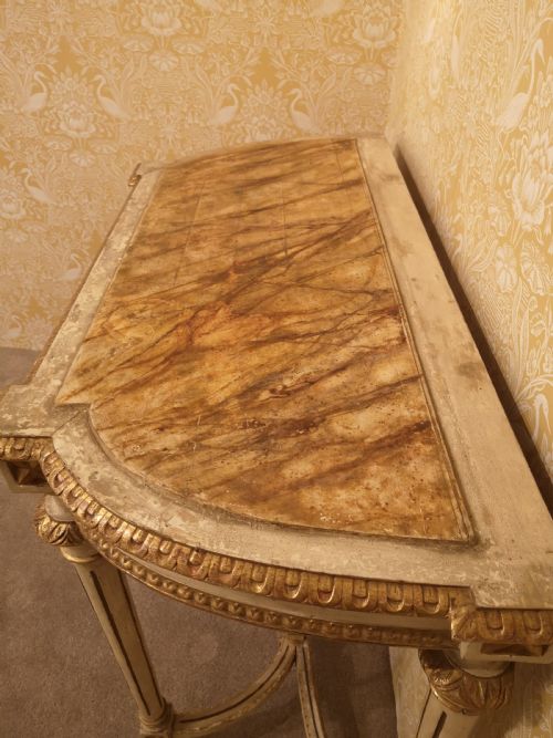 MID 19TH C PAINTED PINE CONSOLESIDE TABLE - ADDITIONAL PHOTO 3