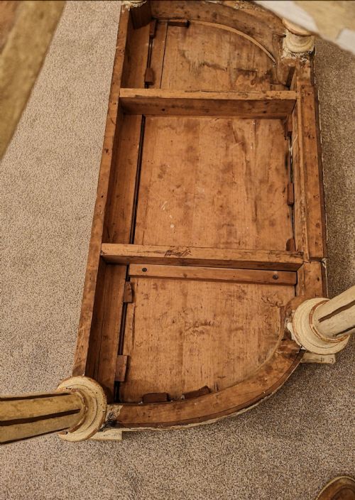 MID 19TH C PAINTED PINE CONSOLESIDE TABLE - ADDITIONAL PHOTO 4