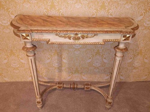 mid 19th c painted pine consoleside table - CATEGORY: ANTIQUE TABLES - DATED 1860