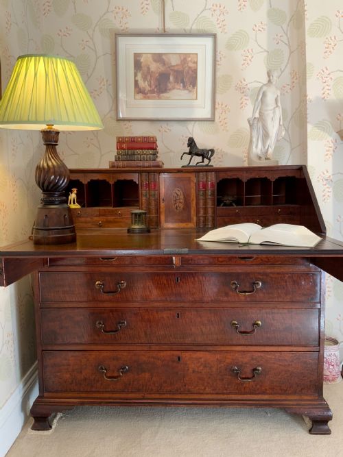 georgian mahogany bureau - CATEGORY: ANTIQUE BUREAU - DATED GEORGIAN