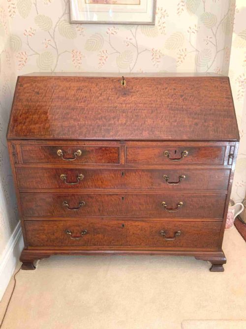 GEORGIAN MAHOGANY BUREAU - ADDITIONAL PHOTO 4