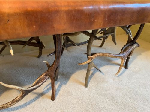 LEATHER COVERED COFFEE TABLE OR SEAT - ADDITIONAL PHOTO 4