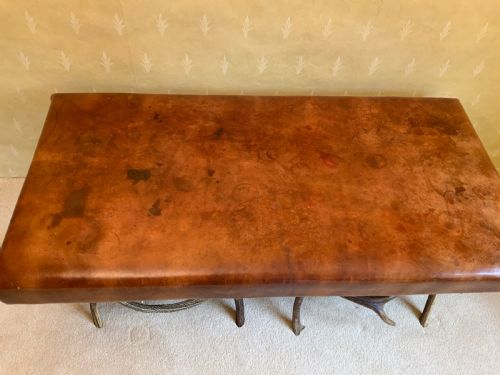 LEATHER COVERED COFFEE TABLE OR SEAT - ADDITIONAL PHOTO 5