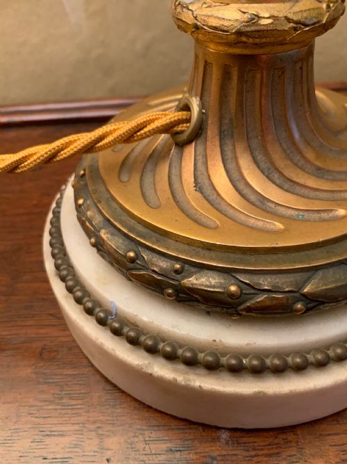 A PAIR 19TH CENTURY ORMOLU TABLE LAMPS - ADDITIONAL PHOTO 8