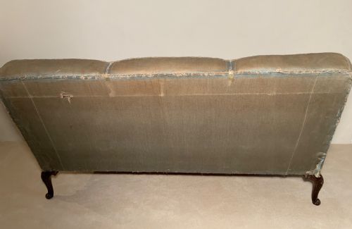 VICTORIAN MAHOGANY UPHOLSTERED SETTEE - ADDITIONAL PHOTO 8