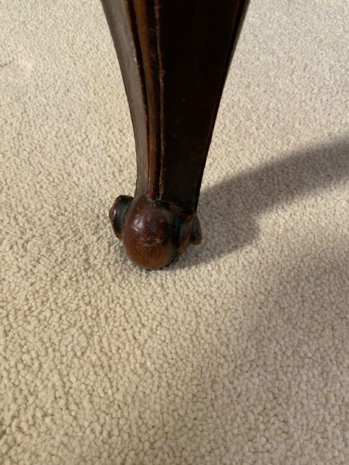 VICTORIAN MAHOGANY UPHOLSTERED SETTEE - ADDITIONAL PHOTO 3