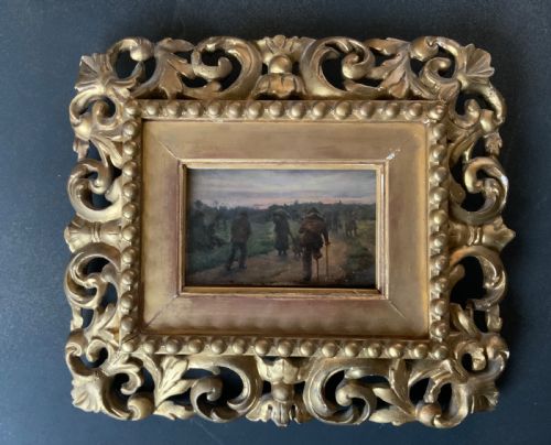 oil on panel attributed to frederick walker - CATEGORY: ANTIQUE ART - DATED 19TH CENTURY