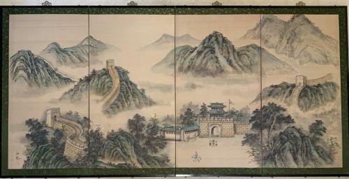 A PAIR OF CHINESE PAINTED 4 FOLD SCREENS - ADDITIONAL PHOTO 10