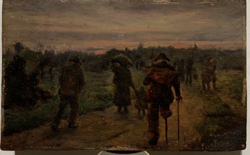 OIL ON PANEL ATTRIBUTED TO FREDERICK WALKER - ADDITIONAL PHOTO 5