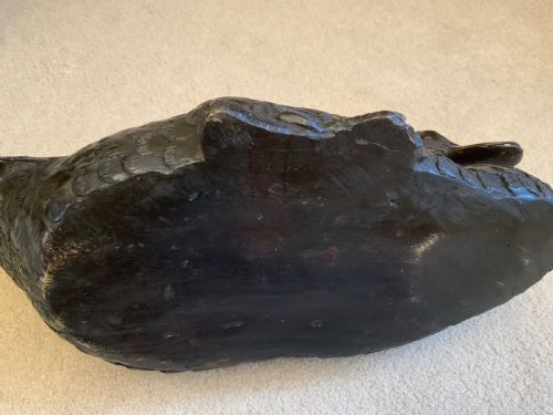A 19TH CENTURY BRONZE SCULPTURE OF A DUCK - ADDITIONAL PHOTO 2