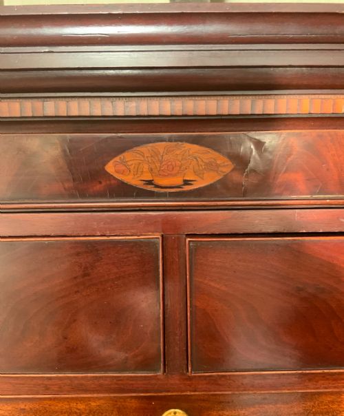 GEORGIAN MAHOGANY CHEST ON CHEST - ADDITIONAL PHOTO 3