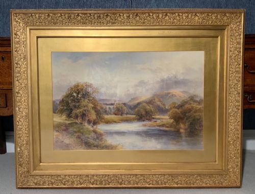 landscape watercolour - CATEGORY: ANTIQUE ART - DATED 19TH CENTURY