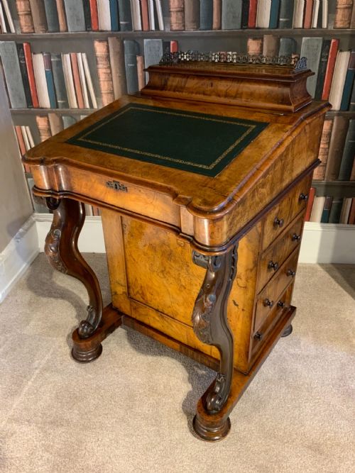 victorian burr walnut davenport - CATEGORY: ANTIQUE DESKS - DATED 1860