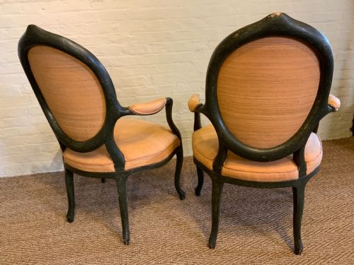 PAIR OF 19TH CENTURY PAINTED ARM CHAIRS - ADDITIONAL PHOTO 7