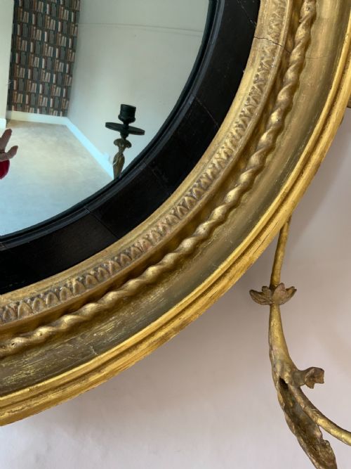 A REGENCY CONVEX MIRROR - ADDITIONAL PHOTO 2