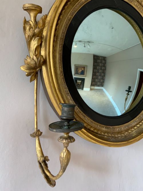 A REGENCY CONVEX MIRROR - ADDITIONAL PHOTO 3