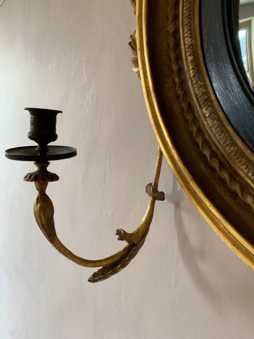 A REGENCY CONVEX MIRROR - ADDITIONAL PHOTO 4