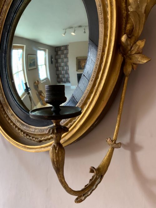 A REGENCY CONVEX MIRROR - ADDITIONAL PHOTO 5
