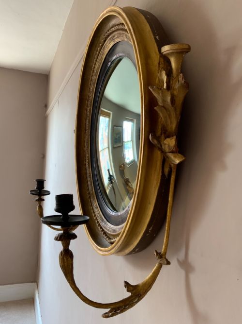 A REGENCY CONVEX MIRROR - ADDITIONAL PHOTO 6