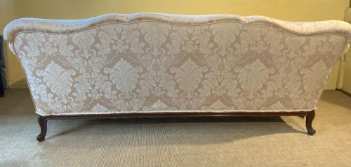 A LATE 19TH CENTURY UPHOLSTERED SETTEE - ADDITIONAL PHOTO 2
