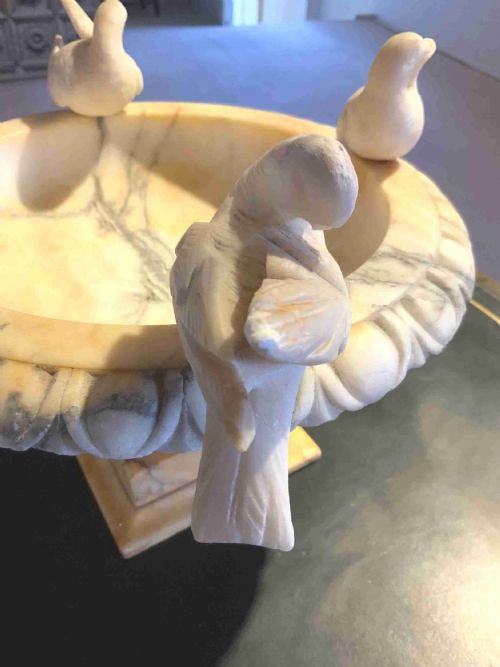 GRAND TOUR SIENNA MARBLE AND ALABASTER TAZZA - ADDITIONAL PHOTO 1