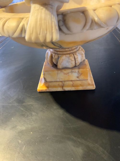 GRAND TOUR SIENNA MARBLE AND ALABASTER TAZZA - ADDITIONAL PHOTO 2