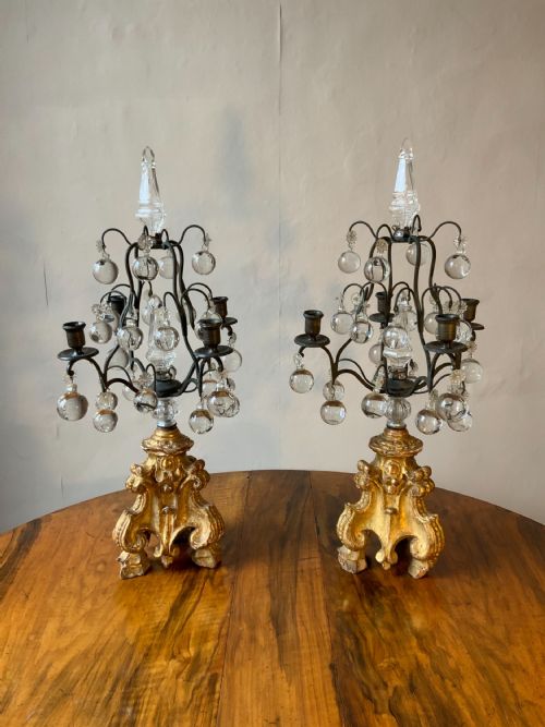 a pair of 19th century candelabra - CATEGORY: ANTIQUE LIGHTING - DATED REGENCY