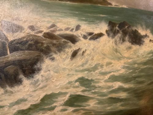 SEA SCAPE OIL PAINTING ON CANVAS - ADDITIONAL PHOTO 3