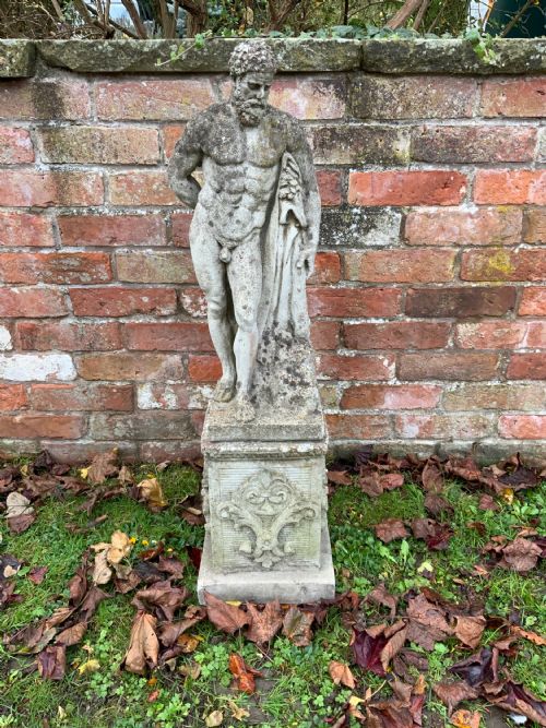 a stone figure of hercules - CATEGORY: ANTIQUE MISCELLANEOUS - DATED 1950