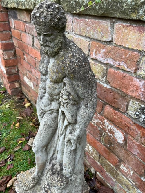 A STONE FIGURE OF HERCULES - ADDITIONAL PHOTO 2