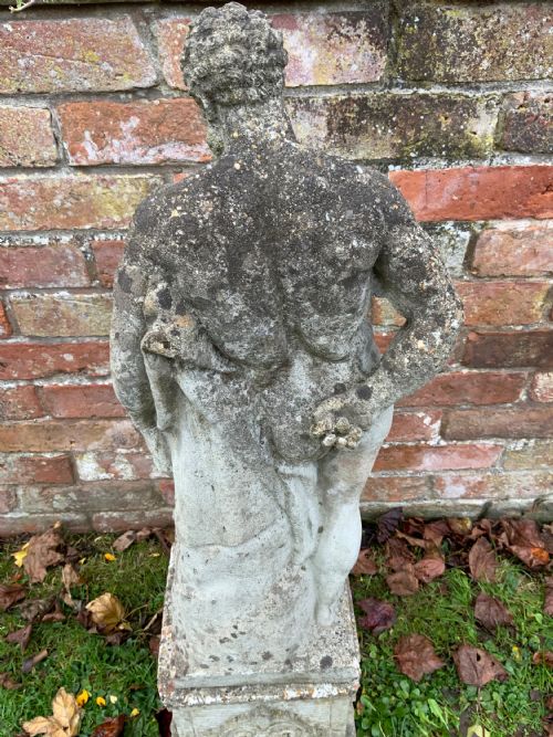 A STONE FIGURE OF HERCULES - ADDITIONAL PHOTO 4