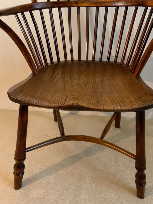 A PAIR OF THAMES VALLEY YEW TREE WINDSOR ARM CHAIRS - ADDITIONAL PHOTO 7