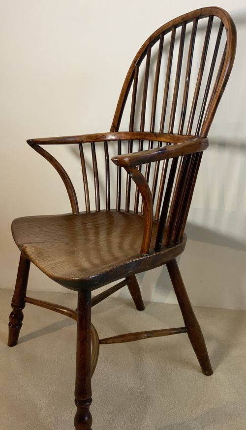 A PAIR OF THAMES VALLEY YEW TREE WINDSOR ARM CHAIRS - ADDITIONAL PHOTO 9