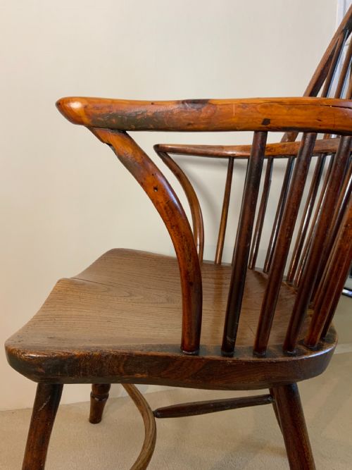 A PAIR OF THAMES VALLEY YEW TREE WINDSOR ARM CHAIRS - ADDITIONAL PHOTO 11
