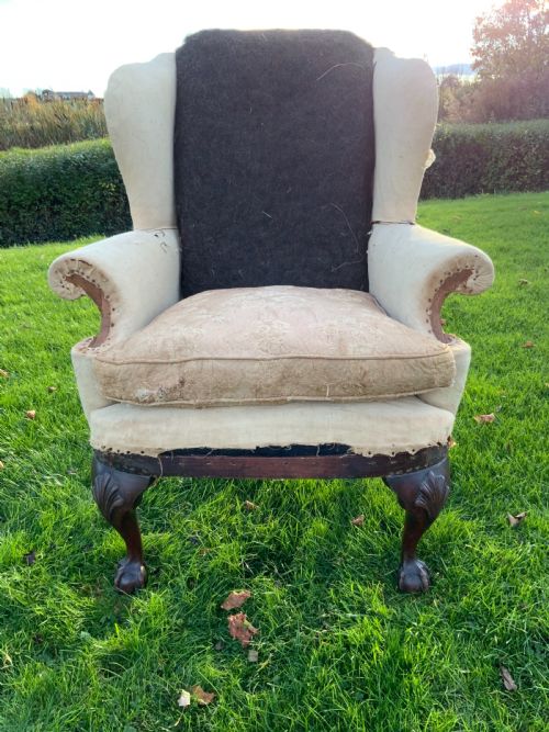 19TH CENTURY WINGBACK ARMCHAIR - ADDITIONAL PHOTO 8