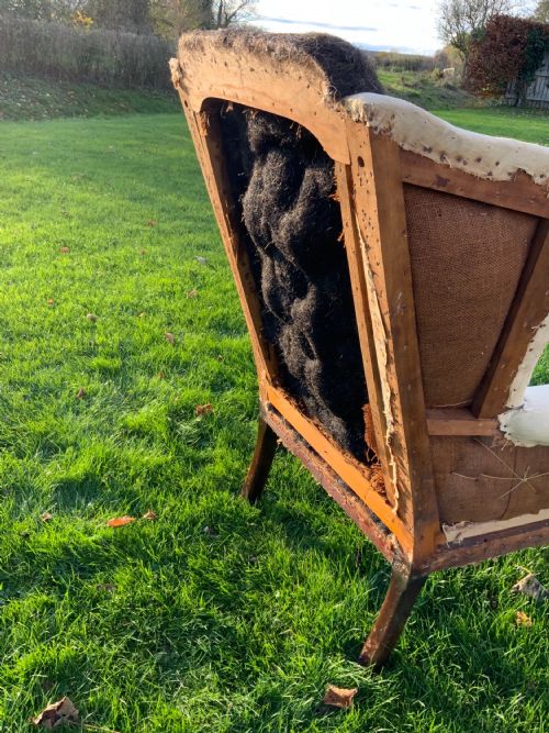 19TH CENTURY WINGBACK ARMCHAIR - ADDITIONAL PHOTO 4