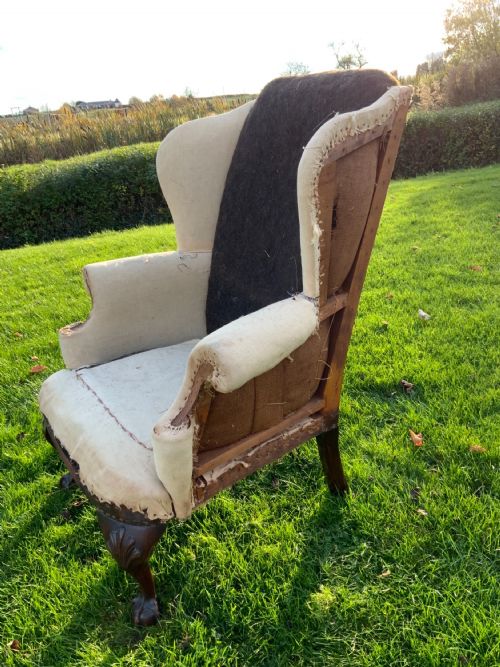 19TH CENTURY WINGBACK ARMCHAIR - ADDITIONAL PHOTO 6