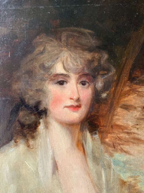 GEORGIAN PORTRAIT OIL ON CANVAS - ADDITIONAL PHOTO 1