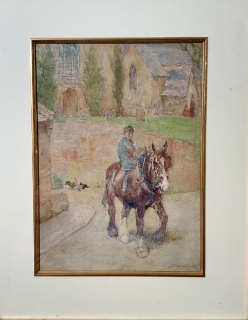 watercolour painting by david woodlock - CATEGORY: ANTIQUE ART - DATED 1910