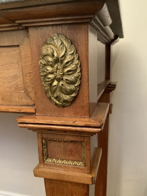 MAHOGANY AND MARBLE CONSOLE TABLE - ADDITIONAL PHOTO 6