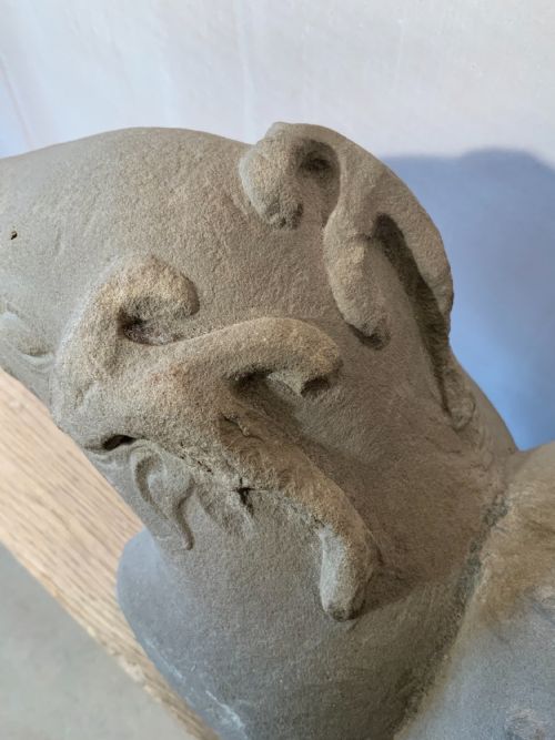 CHINESE CARVED STONE DEER TANG DYNASTY - ADDITIONAL PHOTO 4