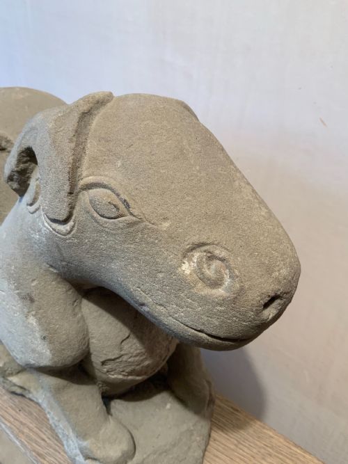 CHINESE CARVED STONE DEER TANG DYNASTY - ADDITIONAL PHOTO 6