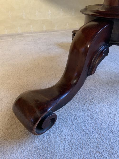 MAHOGANY CENTRE DINING TABLE - ADDITIONAL PHOTO 7