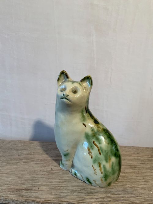 late georgian pottery cat - CATEGORY: ANTIQUE CERAMICS - DATED GEORGIAN
